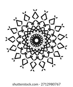 Intricate mandala star pattern with layered geometric elements and symmetrical decorative detail