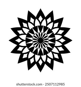 Intricate Mandala Vector Illustration - Clipart and Line Art Design