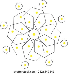 Vector de mandala intrincado utilizado en manualidades, tatuajes o diseño.