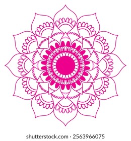 An intricate and mesmerizing mandala design featuring symmetrical patterns and detailed geometry, ideal for art projects, tattoos, home decor, meditation themes, and spiritual concepts