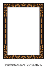Intricate Minimalist Ornamental Border Decorative Vector