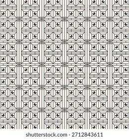 Padrão intrincado de telha geométrica monocromática