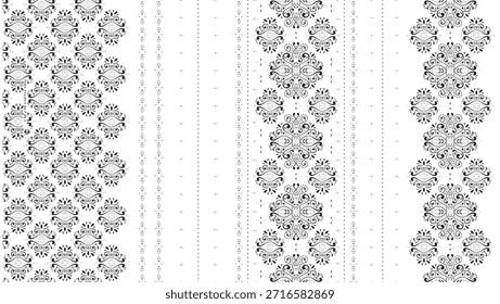 Intricate Monochrome Digital Pattern design 