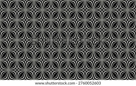 Intricate monochrome repeating pattern creates a captivating visual texture. Perfect for modern design projects.