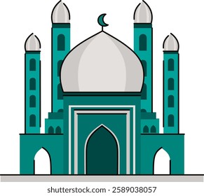 Intricate Mosque with Multiple Towers