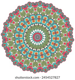 Intricate Multi Color Mandala Pattern design
