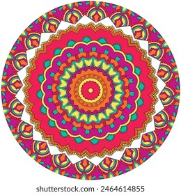 Intricate Multi Color Mandala Pattern