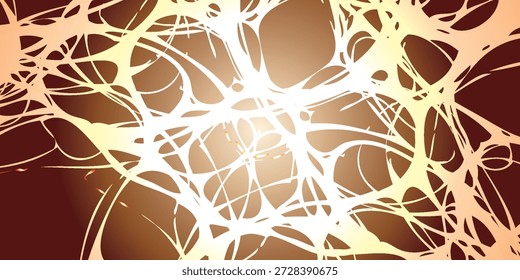 Intricate network of glowing lines resembling neural pathways or synapses, radiating light and energy against a dark background.