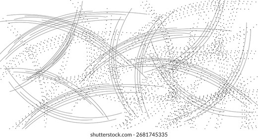 Kompliziertes Netzwerk aus verflochtenen, dünnen Linien, die ein komplexes, strukturiertes Muster in Graustufen erzeugen.