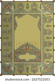 Intricate Old English Book Cover Illustration with Ornate Vintage Design and Classic Elegance