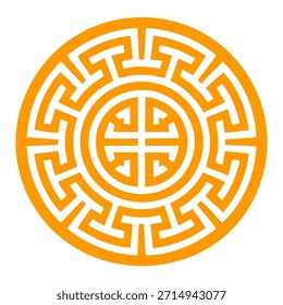 Intricate oriental border design element illustration vector icon