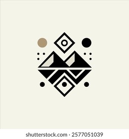 Intricate oriental ethnic pattern vector featuring tribal geometric symbols, perfect for logos, tattoos, greeting cards, fabric designs, and other decorative works.