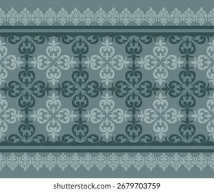 Intricate Ornamental Pattern in Teal Tones