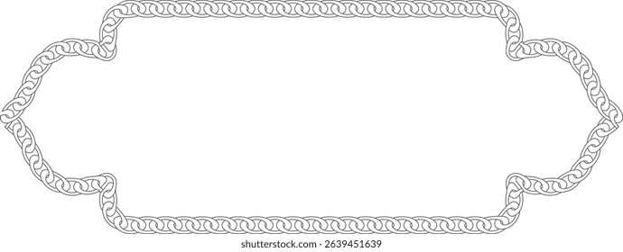 Intricate Oval Loop Border Frame in Gray – Elegant Monochrome Decorative Label Design, Perfect for Wedding Invitations, Certificates, Tags, Stationery, or Minimalist Graphic Projects