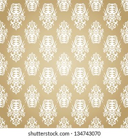 The intricate pattern in antique style for your design (CMYK)