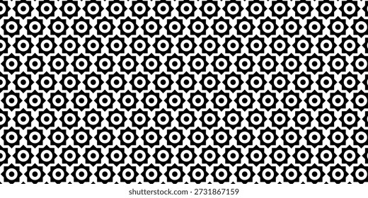 Patrón intrincado con círculos concéntricos en blanco y negro, creando un efecto visual detallado y atractivo