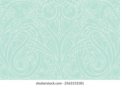 Intricate pattern featuring soft colors and floral designs with elegant linework