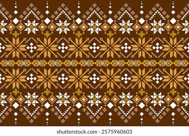  intricate pattern showcases a vibrant and dynamic fusion of traditional and contemporary aesthetics. It features a rich tapestry of geometric shapes, including triangles,