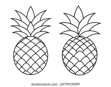 Intricate Pineapple Line Art A Touch of Tropical Elegance