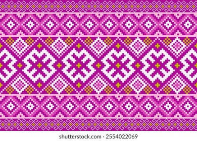Intricate Pixel Art Inspired by Traditional Textiles
