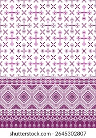 Design de padrão têxtil roxo intrincado.
