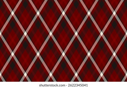 Intricate red and black plaid pattern, seamlessly repeating.  A sophisticated geometric design perfect for textiles, fashion, or website backgrounds.  Evokes feelings of warmth, tradition, and style.