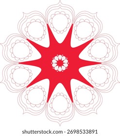 Padrão floral vermelho e branco intrincado para designs decorativos e projetos criativos com aplicação estética e versátil elegante em design da Web e mídia impressa
