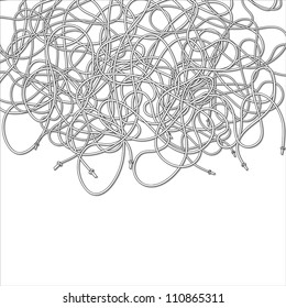 Intricate rope. Vector format EPS10, contains elements of shadows.