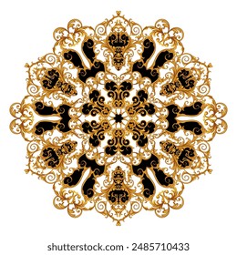 Intricate rosette in Baroque style