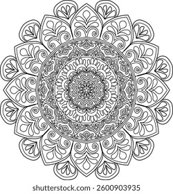 "Intricate Sacred Geometry A Hand-Drawn Mandala of Balance and Harmony