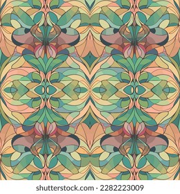 Intricate seamless pattern. Abstract traditional folk old ancient antique tribal ethnic intricate graphic line. Ornate elegant luxury vintage retro modern minimal style for texture textile fabric.