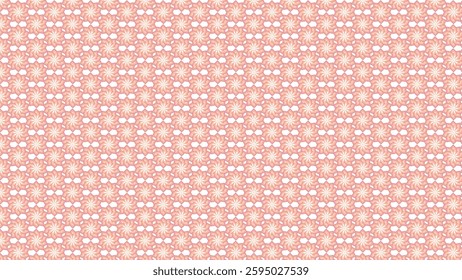 Intricate seamless repeating pattern featuring an abstract floral design in subtle pink and white tones, perfect for backgrounds, textiles, or wallpapers.