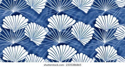 An intricate Shibori-patterned textile showcasing the ancient Japanese tie-dye technique, with deep indigo,tribal motif shibori Tie Dye pattern texture , Peony ink style.