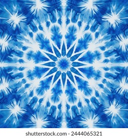 An intricate Shibori-patterned textile showcasing the ancient Japanese tie-dye technique, with deep indigo,tribal motif shibori Tie Dye pattern texture , Peony ink style.