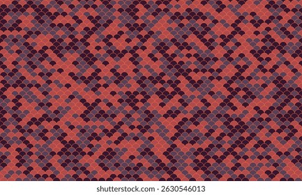 Padrão intrincado de snakeskininspirou em vermelhos e roxos mudos.  Perfeito para moda, design têxtil, ou como um fundo impressionante.