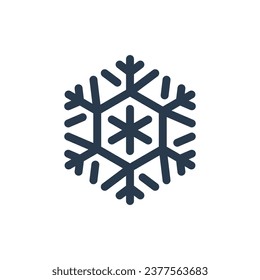 Intricate Snowflake Design Winter Vector Icon Illustration