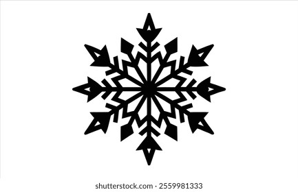 Intricate Snowflake Ornament Vector on White Background