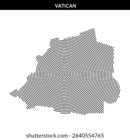 Intricate spiral design illustrating the outline of Vatican City