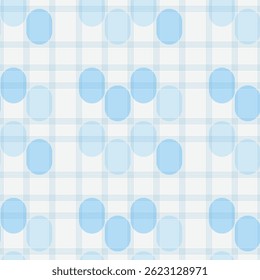 Intricate Symmetrical Blue Grid Pattern Featuring Circular and Rounded Accents