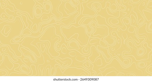 Intricate topographic lines create an abstract design in subtle yellow tones, revealing a unique landscape pattern