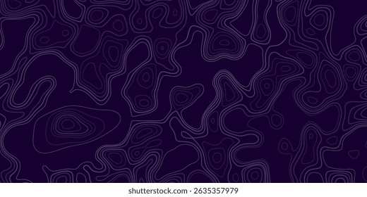 Intricate topographic patterns create a mesmerizing design on a dark purple background