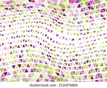 Intricate triangles halftone vector. Triangular elements transition banner backdrop. Pixel triangles halftone shapes.
