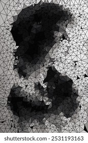 Intricate triangular shapes form a mosaic