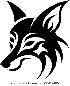 Intricate Tribal Fox Head Tattoo Patterns
