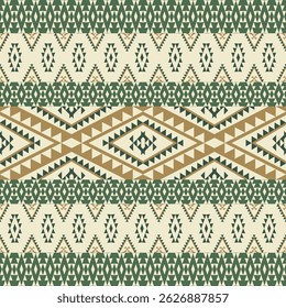 Intricate Tribal Textile Design with Geometric Diamond Motifs
