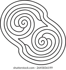 Intricate Triskele Symbol A Captivating Display of Spiraling Symmetry and Intertwined Lines Creating A Visually Stunning and Harmonious Design Emblematic of Ancient Celtic Art and Symbolism