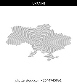 Intricate Ukraine design with concentric lines highlighting shape.