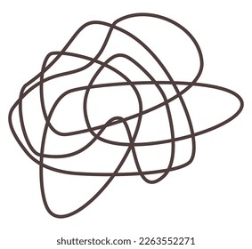 Komplexe, abstrakte, von Hand gezeichnete, Vektorgrafik-Doodle-Linie.