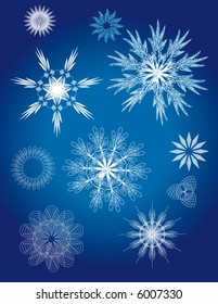 Intricate Vector Snowflakes