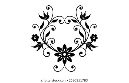 Intricate Vintage Border Ornament silhouette